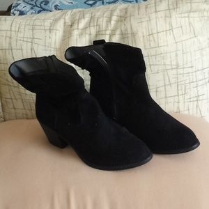 Pop Eilat Western Cowboy Ankle Boots Block Heel, Women's Black Size 9.5M